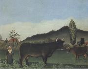 Henri Rousseau Peasant Woman in the Meadow Spain oil painting artist